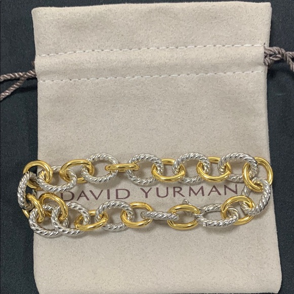 David Yurman Gold and Silver Chain Bracelet - Picture 1 of 4